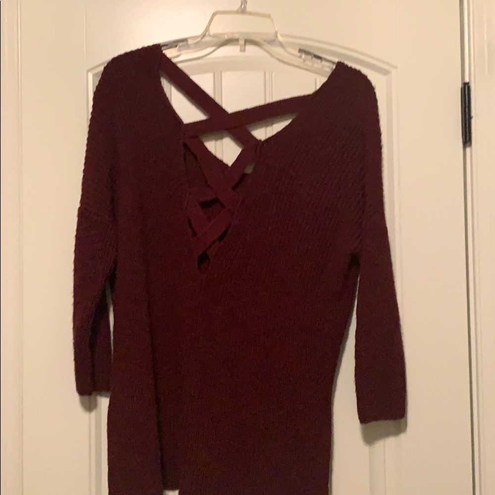 Criss cross back sweater